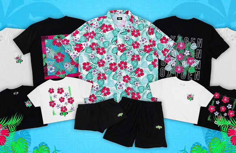 Oxygen Esports LUAU Summer Clothing Collection © Oxygen Esports shop