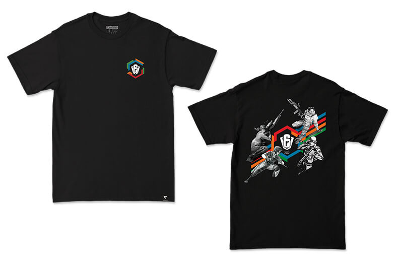 Rainbow Six Invitational 2022 main black T-shirt © We are nations shop