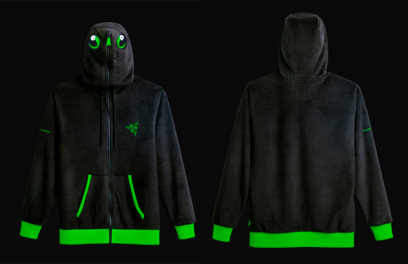 Razer Sneki Snek Hoodie front and back © Razer store