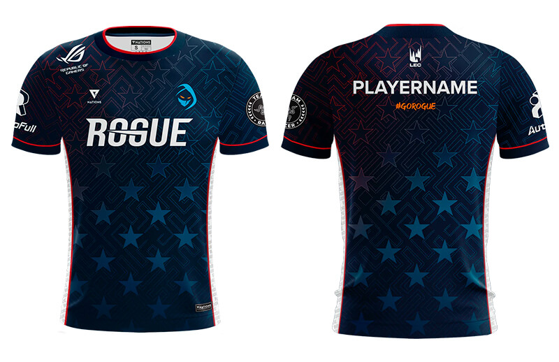 Rogue 2022 Worlds Official Player Jersey Back and Front © Rogue shop