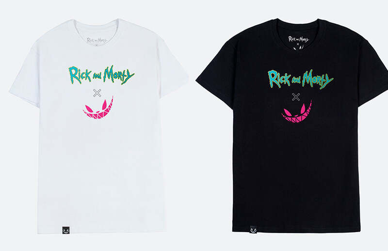Rubius Mad Kat x Rick & Morty Classic black and white T-shirts © Mad Kat store