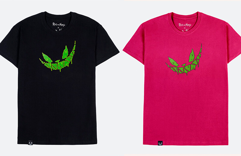 Rubius Mad Kat x Rick & Morty Slime black and red T-shirts © Mad Kat store