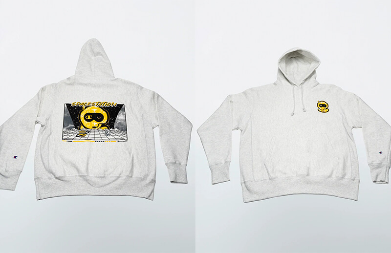 SSG x Champion Limited Edition Hoodie back and front © SpaceStation Gaming shop