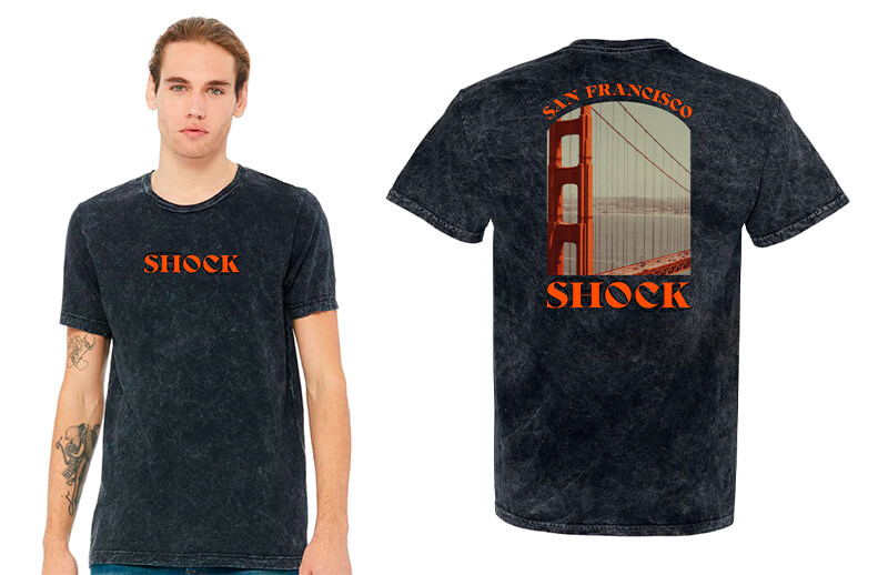 SF Shock Summer of Love T-shirt © San Francisco Shock shop