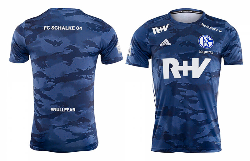 Schalke 04 Esports x Adidas player Jersey back and front © Schalke 04 shop