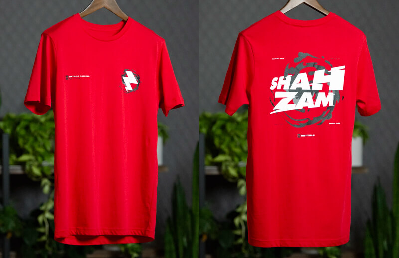 Sentinels Signature Series Shahzam red T-shirt © Sentinels shop