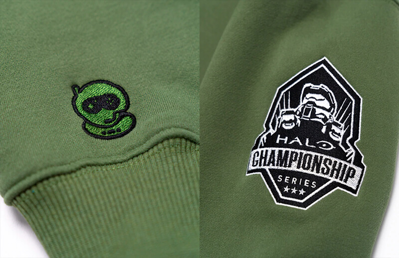 Spacestation Gaming x Halo Esports Hoodie Details © Spacestation Gaming shop