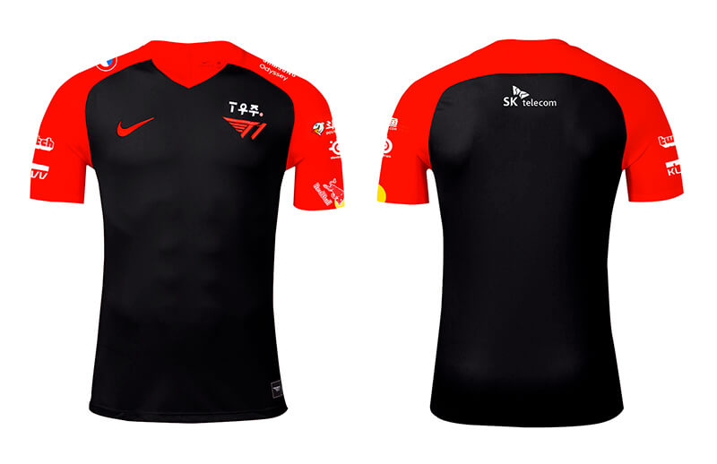 T1 x Nike new Jersey for 2022 season - Front and Back © T1 shop