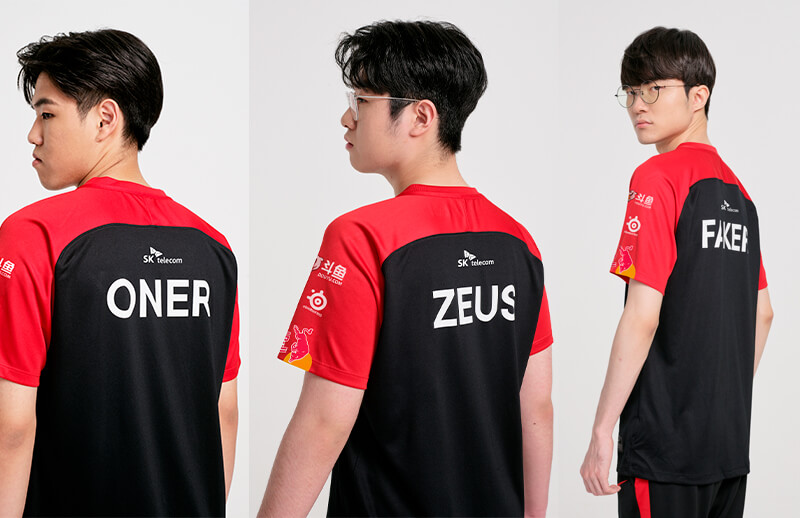 T1 x Nike new Jersey for 2022 season - Oner Zeus and Faker © T1 shop