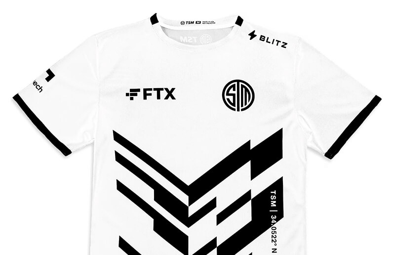 TSM FTX 2022 Championship White Jersey front details © Team SoloMid shop