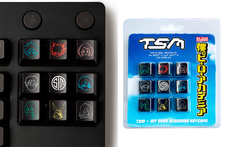 TSM x My Hero Academia Keycaps © Team SoloMid shop