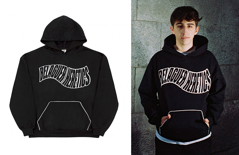 Heretics x Belaguer Winter black Hoodie © Team Heretics store