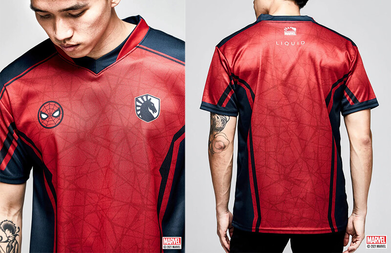 Team Liquid x MARVEL Red Spiderman T-shirt © Team Liquid shop