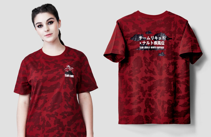Liquid x Naruto The Akatsuki Collection red Itachi T-shirt © Team Liquid store