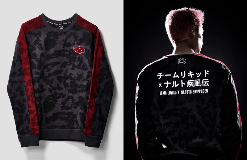 Liquid x Naruto The Akatsuki Collection red cloud Hoodie © Team Liquid store