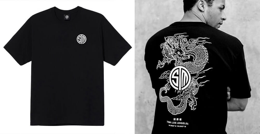 TSM dragon black T-shirt © Team SoloMid shop