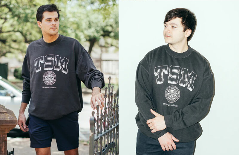 Team SoloMid TSMU Black crew neck Sweatshirt © TSM shop