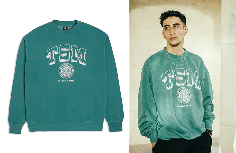 Team SoloMid TSMU Teal crew neck Sweatshirt © TSM shop