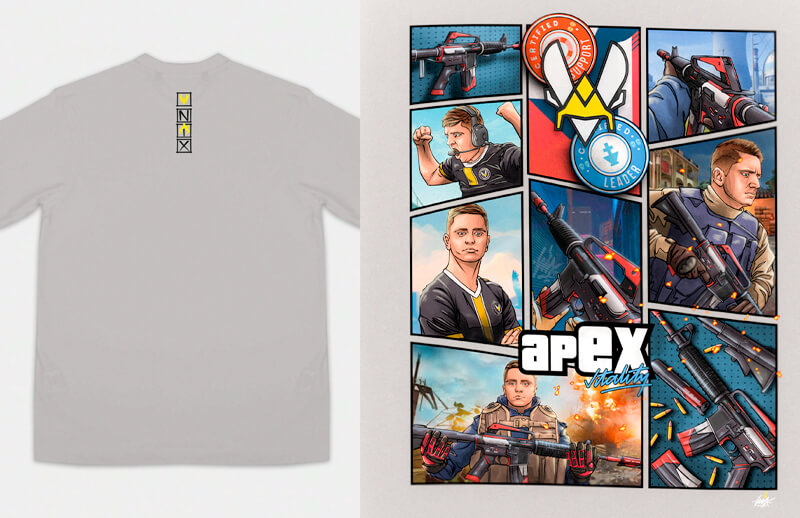 Vitality apEX T-Shirt by NiX © Team Vitality shop