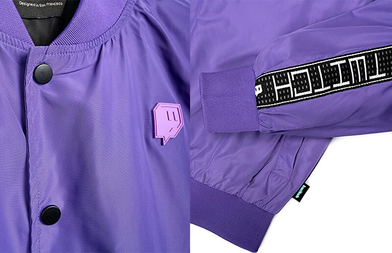 Twitch Disco Bomber Jacket Details © Amazon Twitch shop