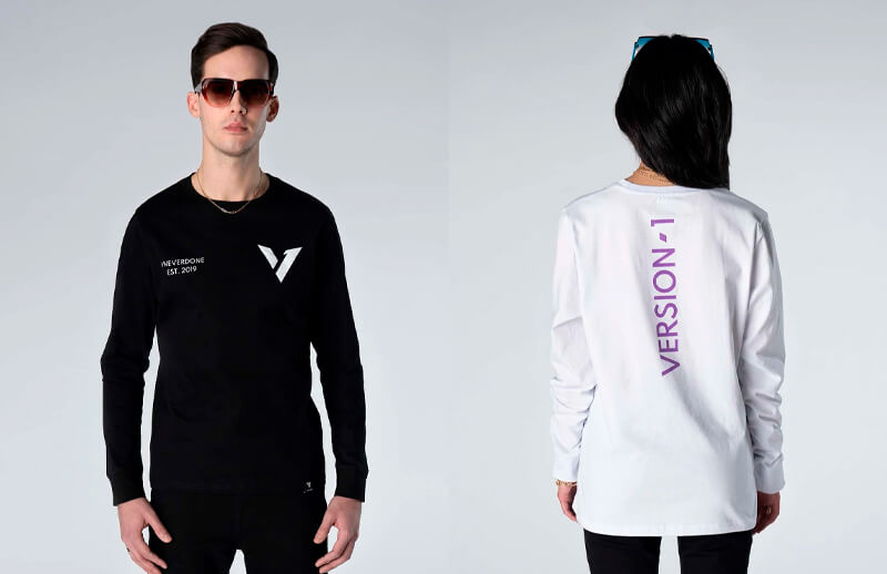 Version1 new Essentials long sleeve T-shirts © Version1 shop