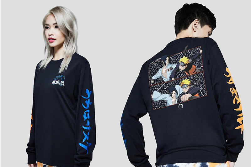 Versus long sleeve tee black - Team Liquid X Naruto