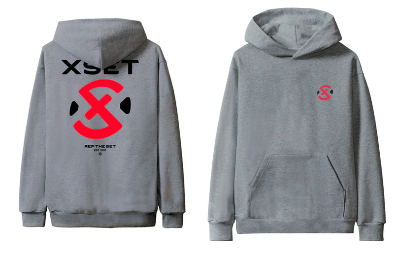 XSET Core grey Logo Hoodie © XSET store