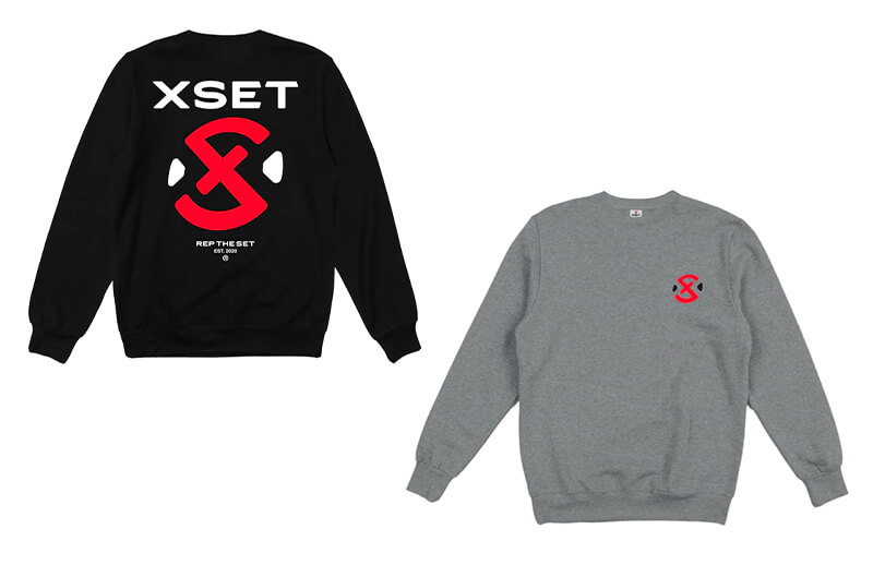 XSET Core Grey Logo Sweatshirt © XSET store